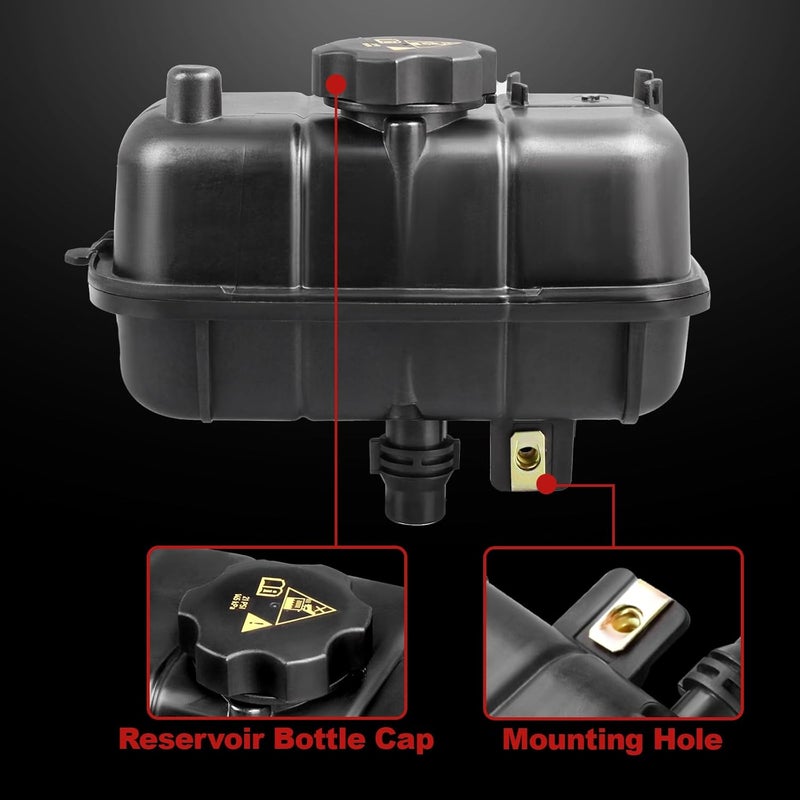 PYHAUTO Engine Coolant Reservoir Tank Recovery Bottle with Cap Compatible with Wrangler 2018 2019 2020 2021 2022 2023 2024 2.0L L4 Replace for 68364312AA 68364312AB 68364312AC - Image 4